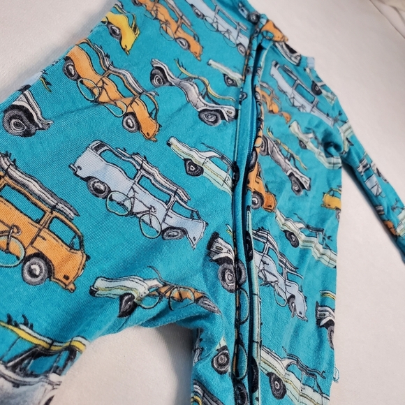 Posh Peanut Cars Bus Footed Sleeper Pajamas Footie Bamboo Newborn - Picture 7 of 12